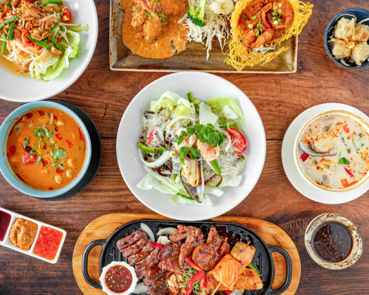 A colourful selection of Thai dishes served at Yaowarat Leeds